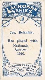 1910 Imperial Tobacco Lacrosse Leading Players (C59) #78 Joseph Belanger Back